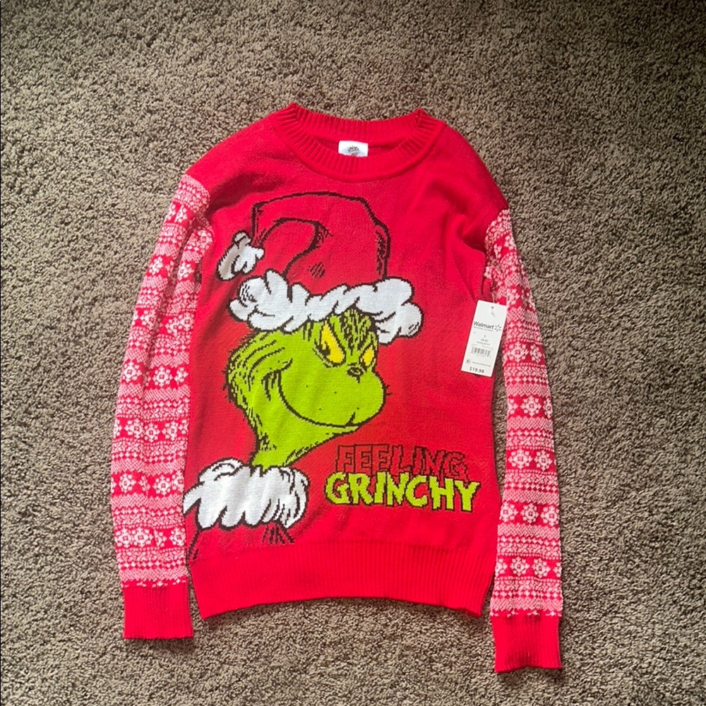 Red Grinch Christmas Sweater